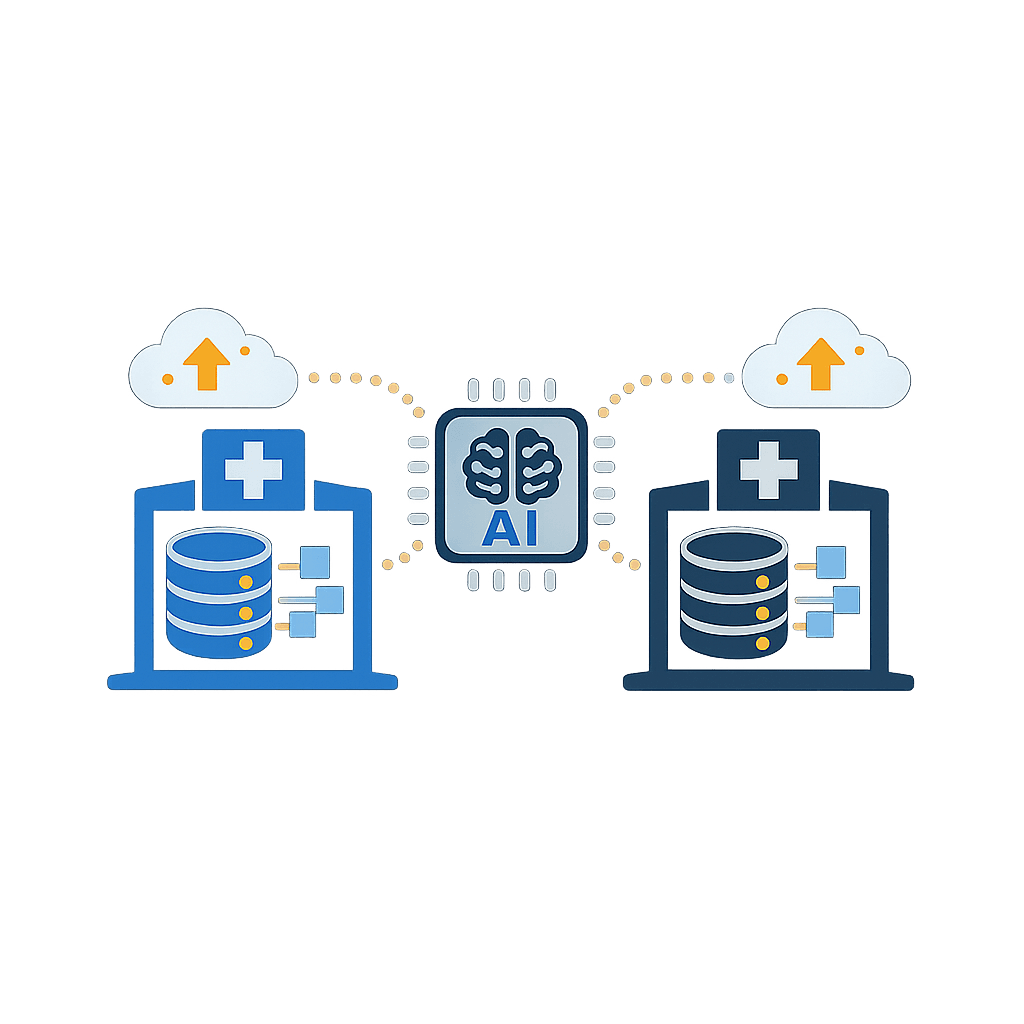 Only model updates are shared